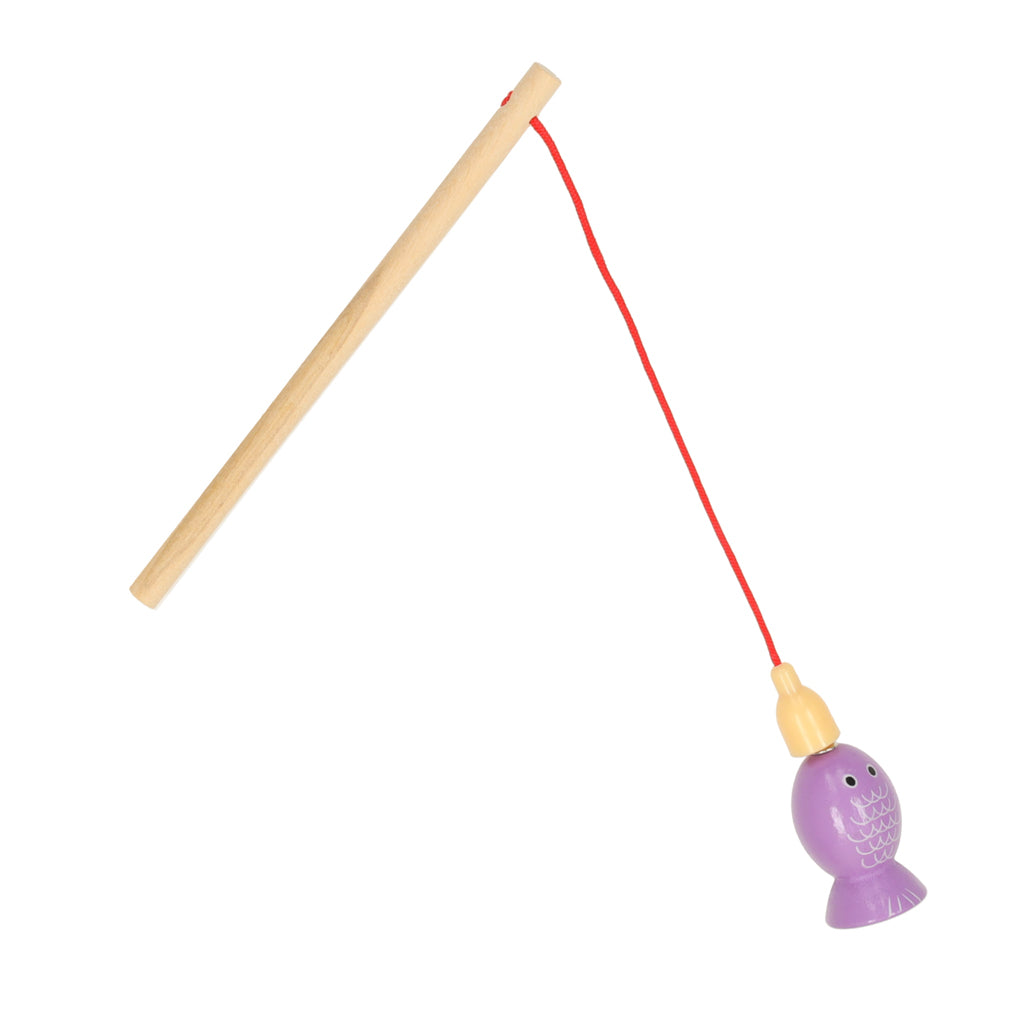 Dřevěná Montessori hra – lovení rybiček, červíků a mrkviček