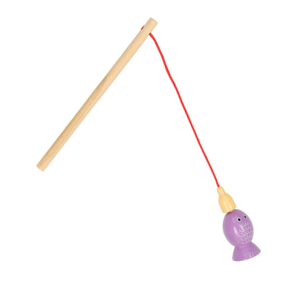 Dřevěná Montessori hra – lovení rybiček, červíků a mrkviček