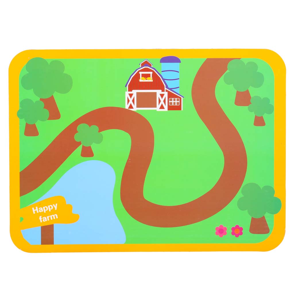 Dřevěné navlékací kostky – Farma se zvířátky + hrací tabulka