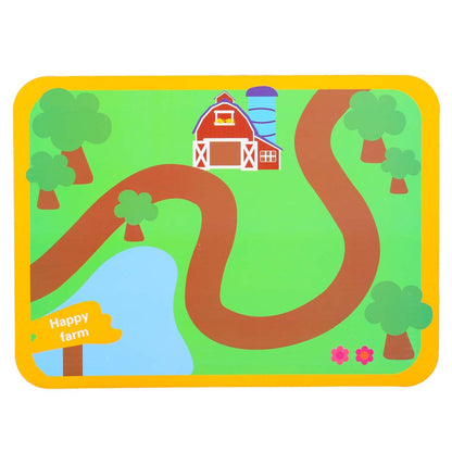 Dřevěné navlékací kostky – Farma se zvířátky + hrací tabulka