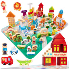 Městské vzdělávací dřevěné puzzle 120 dílů