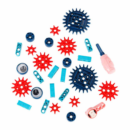 Konstrukční stavebnice s motorem – 116 dílů, pohyblivé prvky, STEM sada