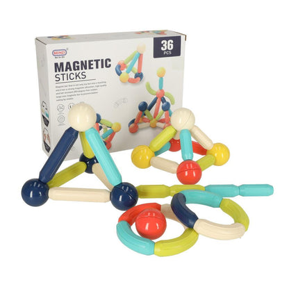 Magnetické stavebnice v krabici 36 ks