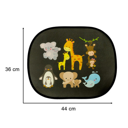 Statická sluneční clona do auta (2 ks, motiv zvířátek)