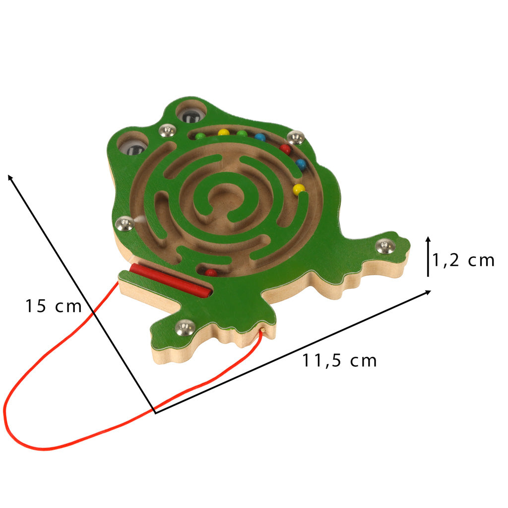 Magnetický labyrint žabka – logická hra s barevnými kuličkami