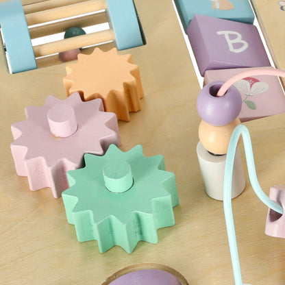 Dřevěný senzorický stolek LULILO LUDO – růžový