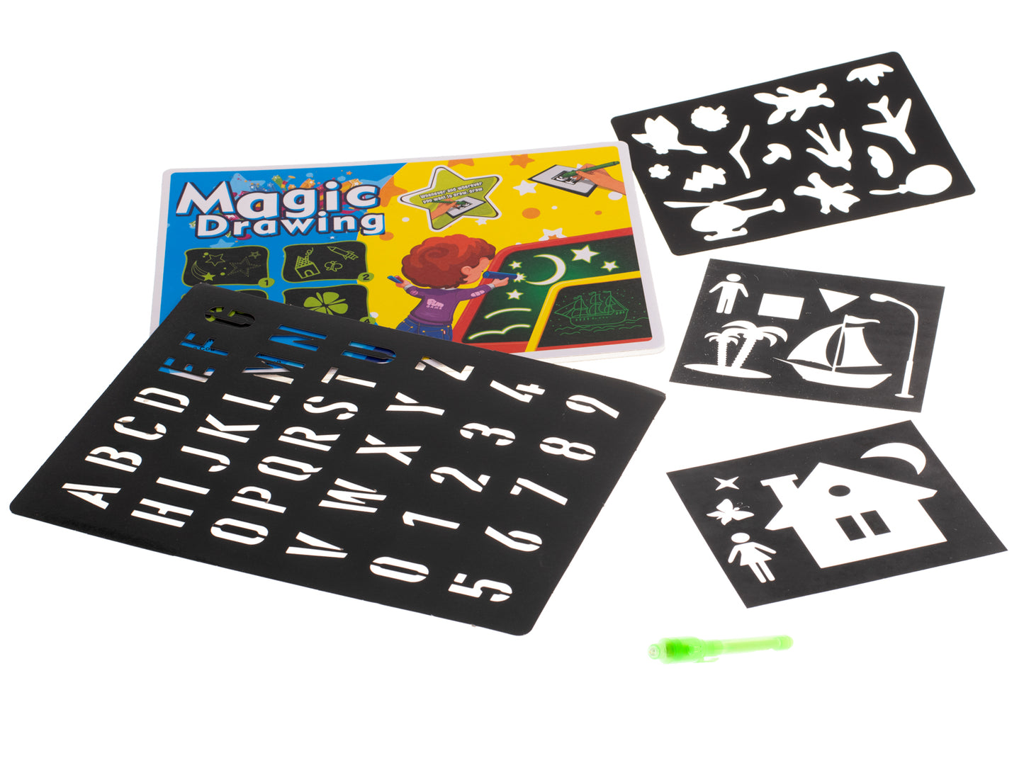 Magická tabulka na kreslení světlem + UV pero – kreativní sada