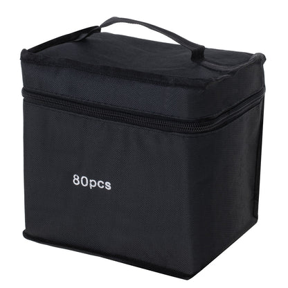 Oboustranné alkoholové fixy v pouzdře – 80 barev + plastový stojánek