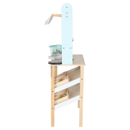 Dřevěný trh LULILO Melo – supermarket s pokladnou