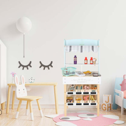 Dřevěný trh LULILO Melo – supermarket s pokladnou