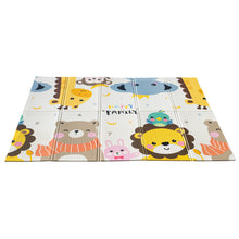 Vzdělávací skládací oboustranná pěnová podložka 179x198 zvířata/ulice