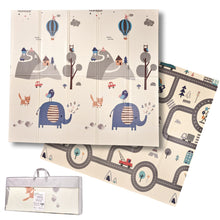 Vzdělávací skládací podložka oboustranná 180 x 200 cm ulice/les