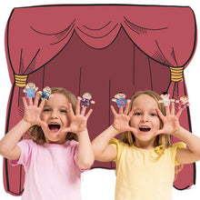 Sada 6 prstových plyšových maňásků