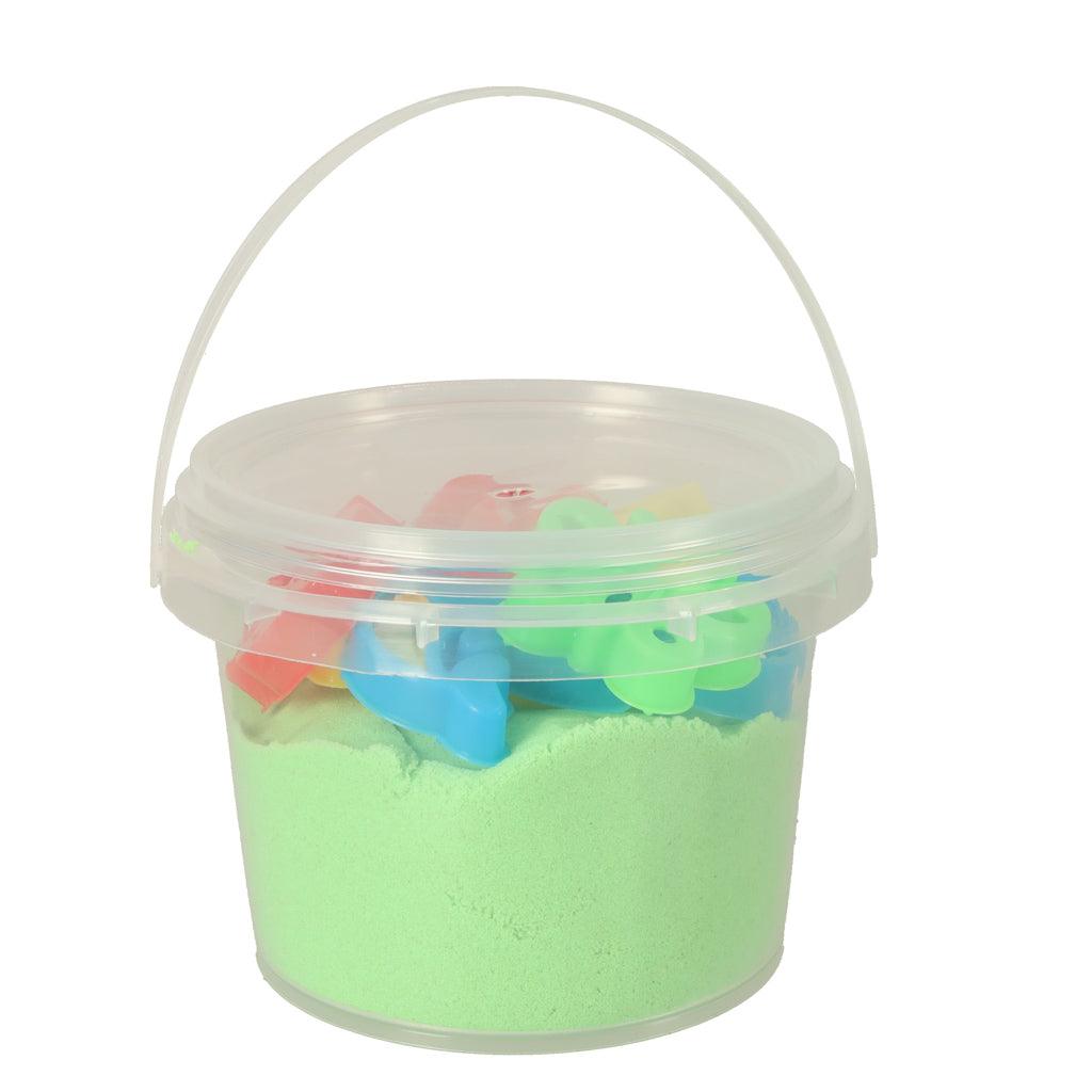 Kinetický písek 350g v kbelíku s formičkami