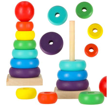 Dřevěná věž Pyramida Duha 13cm
