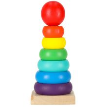 Dřevěná věž Pyramida Duha 13cm