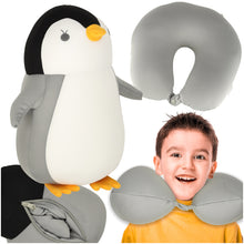 Cestovní polštářek 2v1 pod krk (tučňák)