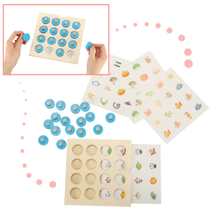 Dřevěná paměťová hra Montessori puzzle