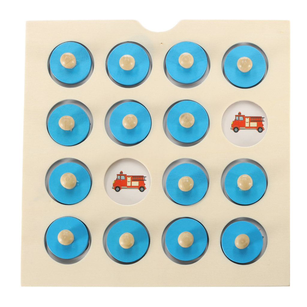 Dřevěná paměťová hra Montessori puzzle