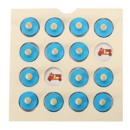 Dřevěná paměťová hra Montessori puzzle