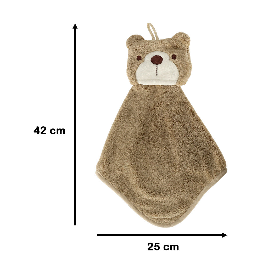 Dětský ručníček na ruce – hnědý medvídek, 42 × 25 cm