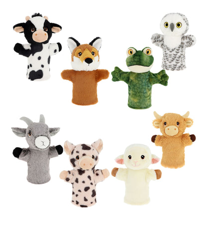 Keel Toys Keeleco Kráva - eko plyšový maňásek na ruku 27 cm