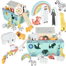 Dřevěný sorter Lulilo – Noemova archa se zvířátky (20 dílů)