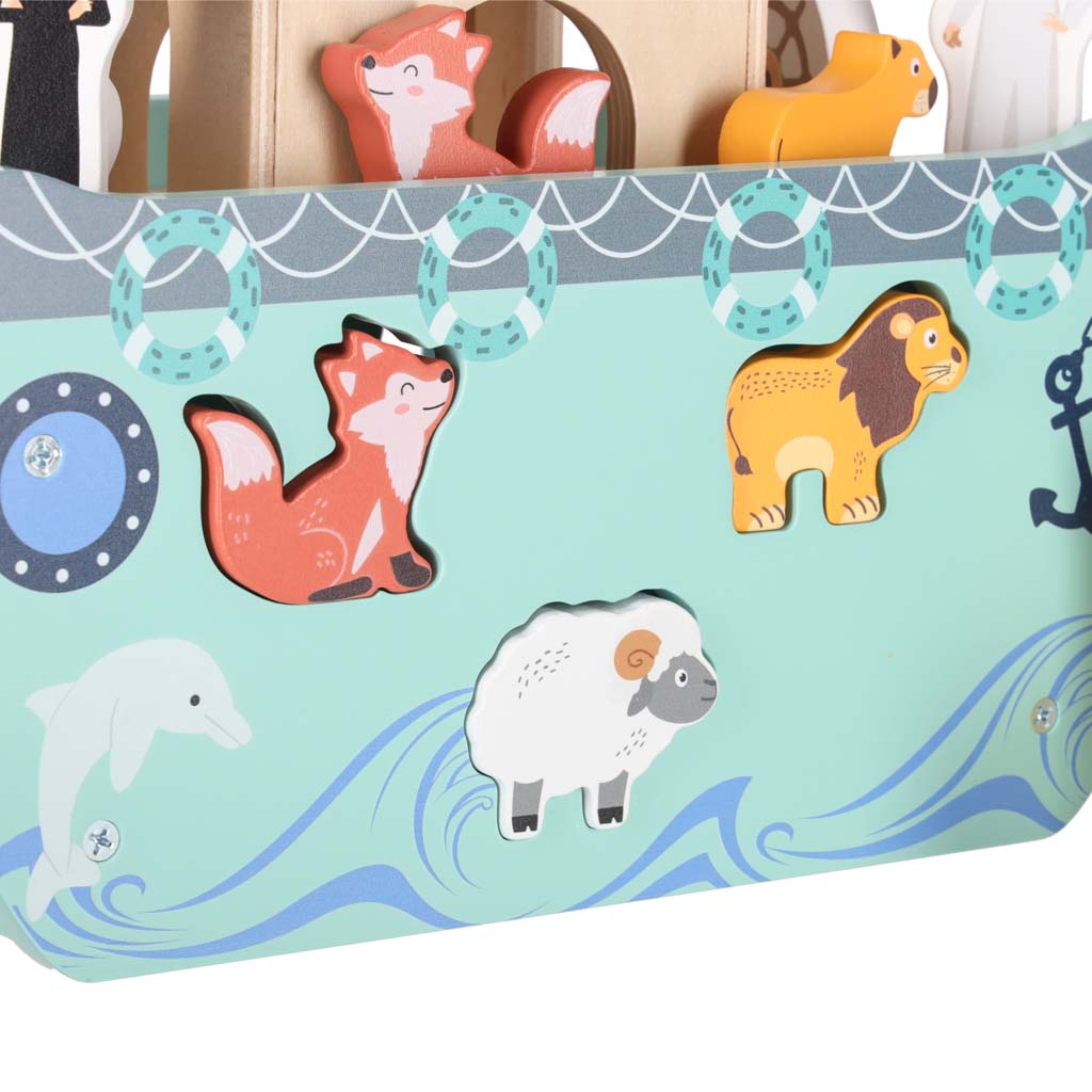 Dřevěný sorter Lulilo – Noemova archa se zvířátky (20 dílů)