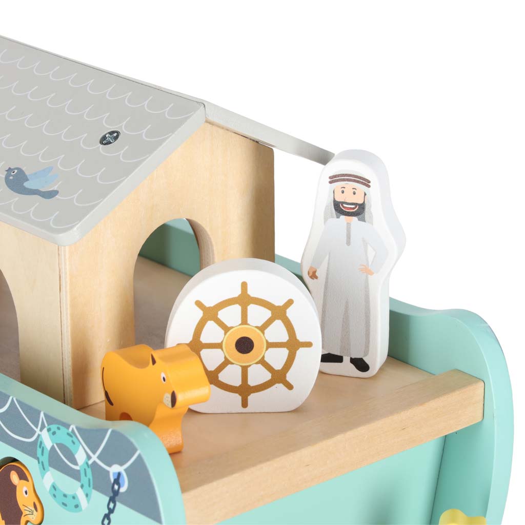 Dřevěný sorter Lulilo – Noemova archa se zvířátky (20 dílů)