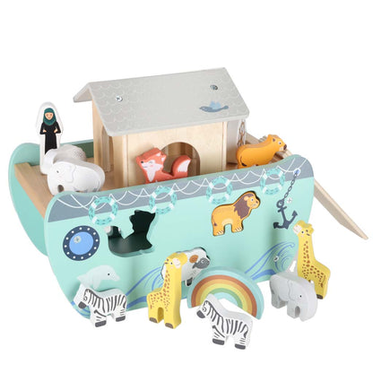 Dřevěný sorter Lulilo – Noemova archa se zvířátky (20 dílů)
