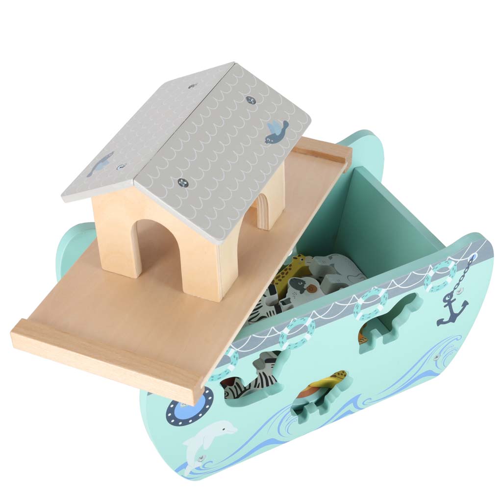 Dřevěný sorter Lulilo – Noemova archa se zvířátky (20 dílů)