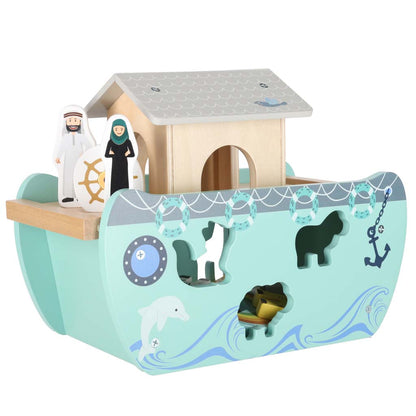 Dřevěný sorter Lulilo – Noemova archa se zvířátky (20 dílů)