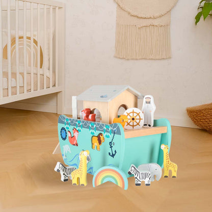 Dřevěný sorter Lulilo – Noemova archa se zvířátky (20 dílů)