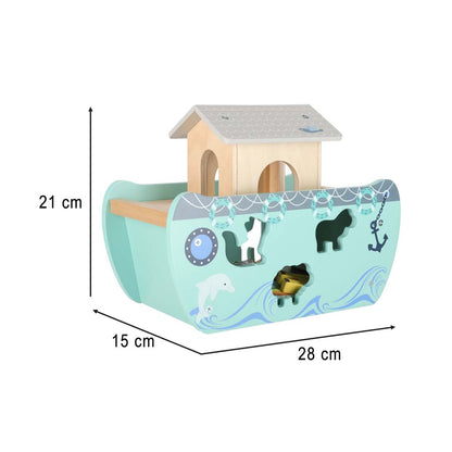 Dřevěný sorter Lulilo – Noemova archa se zvířátky (20 dílů)