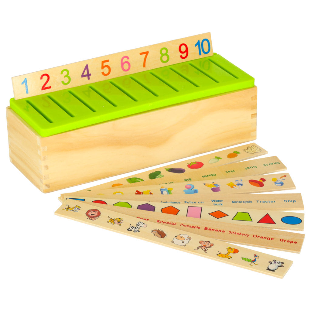 Dřevěný sorter – logická skládačka přiřazení obrázků