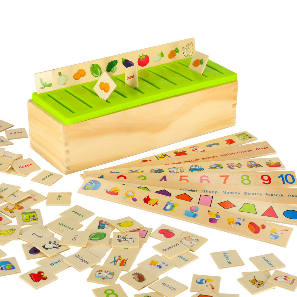 Dřevěný sorter – logická skládačka přiřazení obrázků