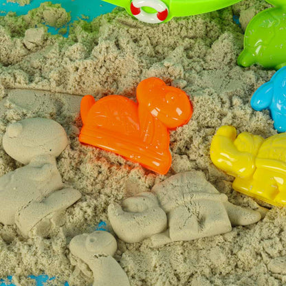 Sada hraček na písek a vodu – loďka, formičky a stříkačka (12 dílů)