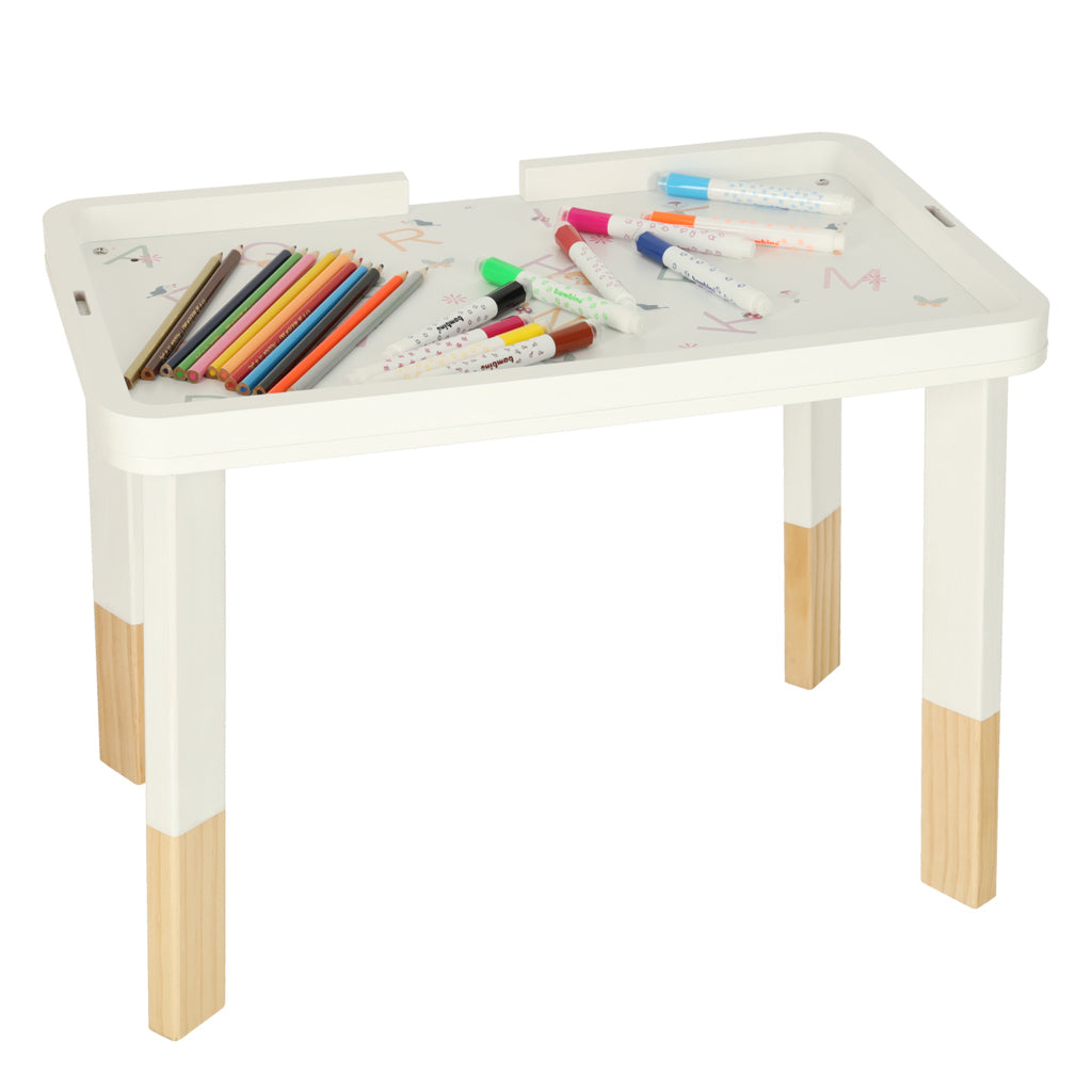 Dřevěný senzorický stolek LULILO LUDO – růžový