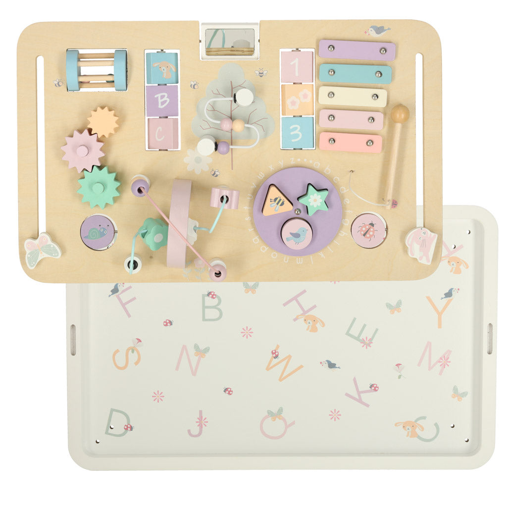 Dřevěný senzorický stolek LULILO LUDO – růžový