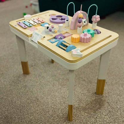 Dřevěný senzorický stolek LULILO LUDO – růžový
