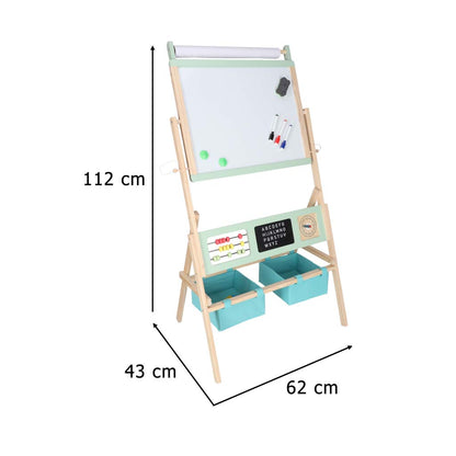 Magnetická oboustranná tabule LULILO Kredo s křídami, fixy, magnety a košíky
