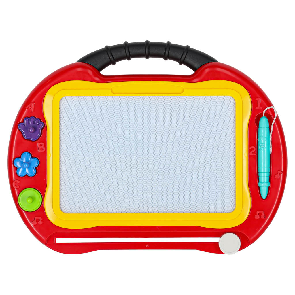 Magnetická kreslící tabulka 2v1 – stoleček se zázračným mazáním a razítky