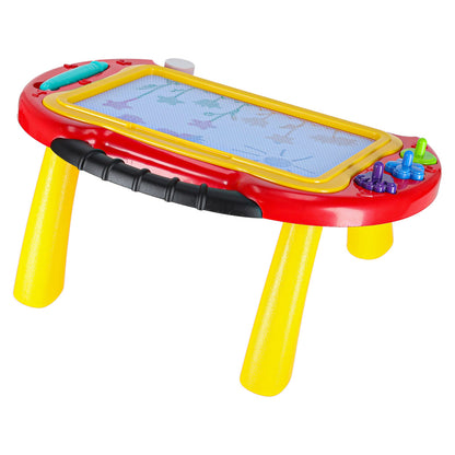 Magnetická kreslící tabulka 2v1 – stoleček se zázračným mazáním a razítky