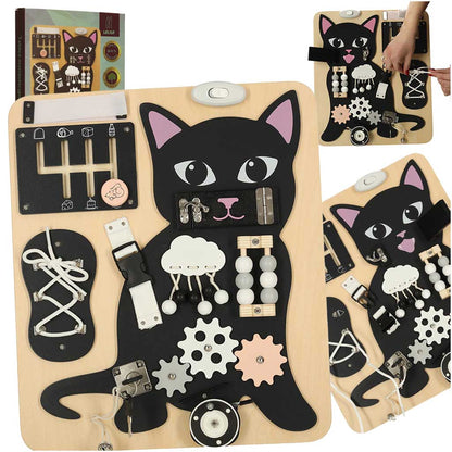 Senzorická manipulační tabule LULILO KICIAO – Kocourek