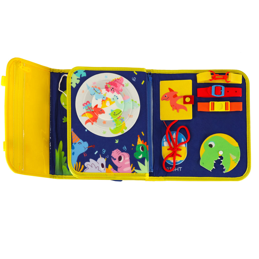 Modrá senzorická Montessori tabule – kufřík a batoh 2v1