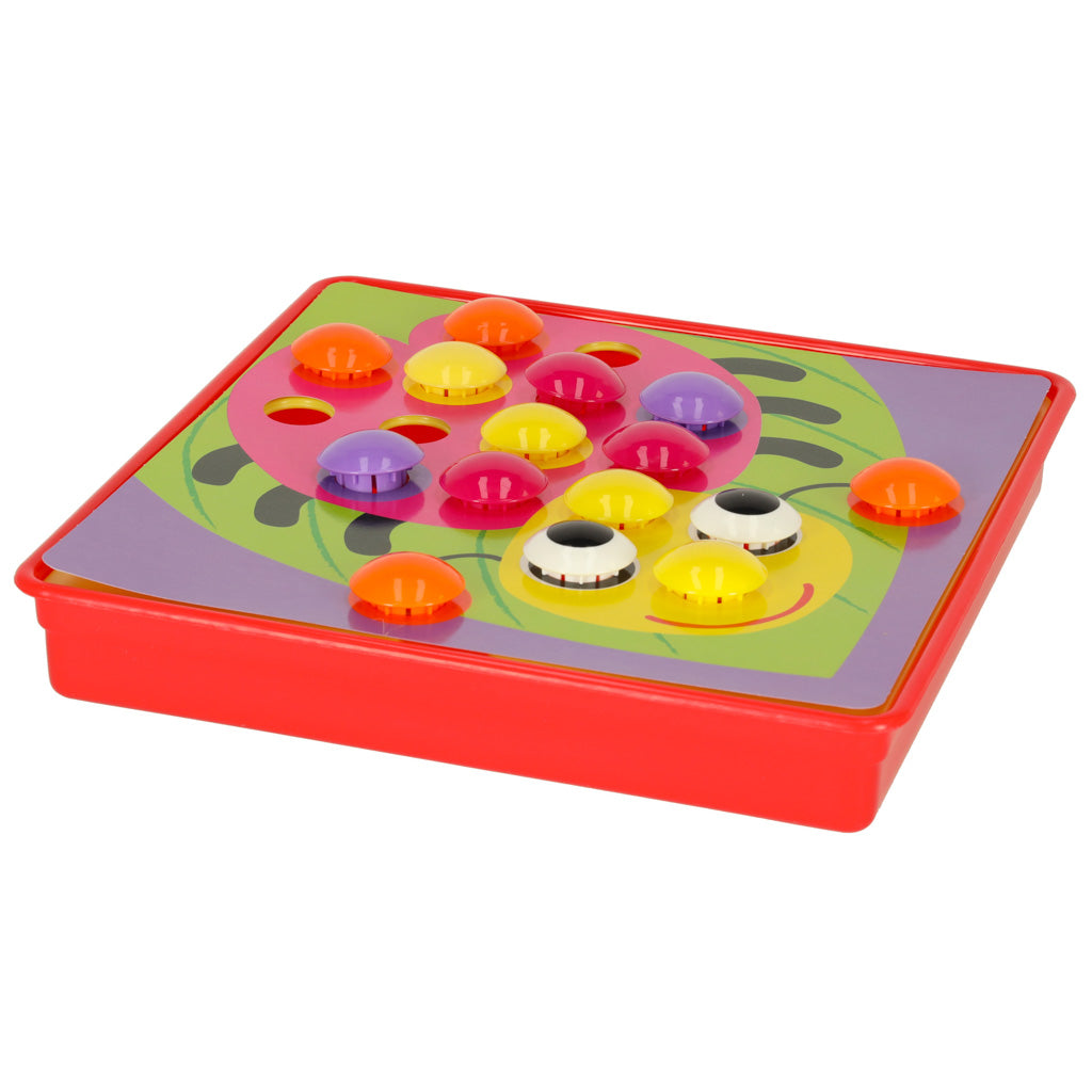 Vzdělávací mozaika s knoflíky – trénink jemné motoriky (57 dílů)