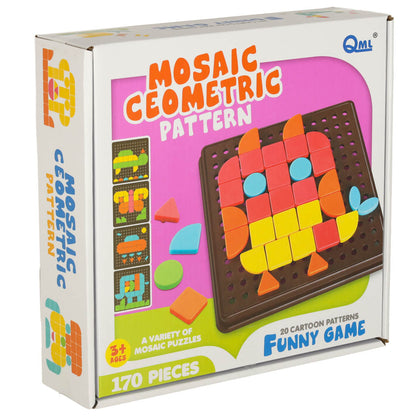 Kreativní logická mozaiková skládanka – geometrické tvary (170 dílů)