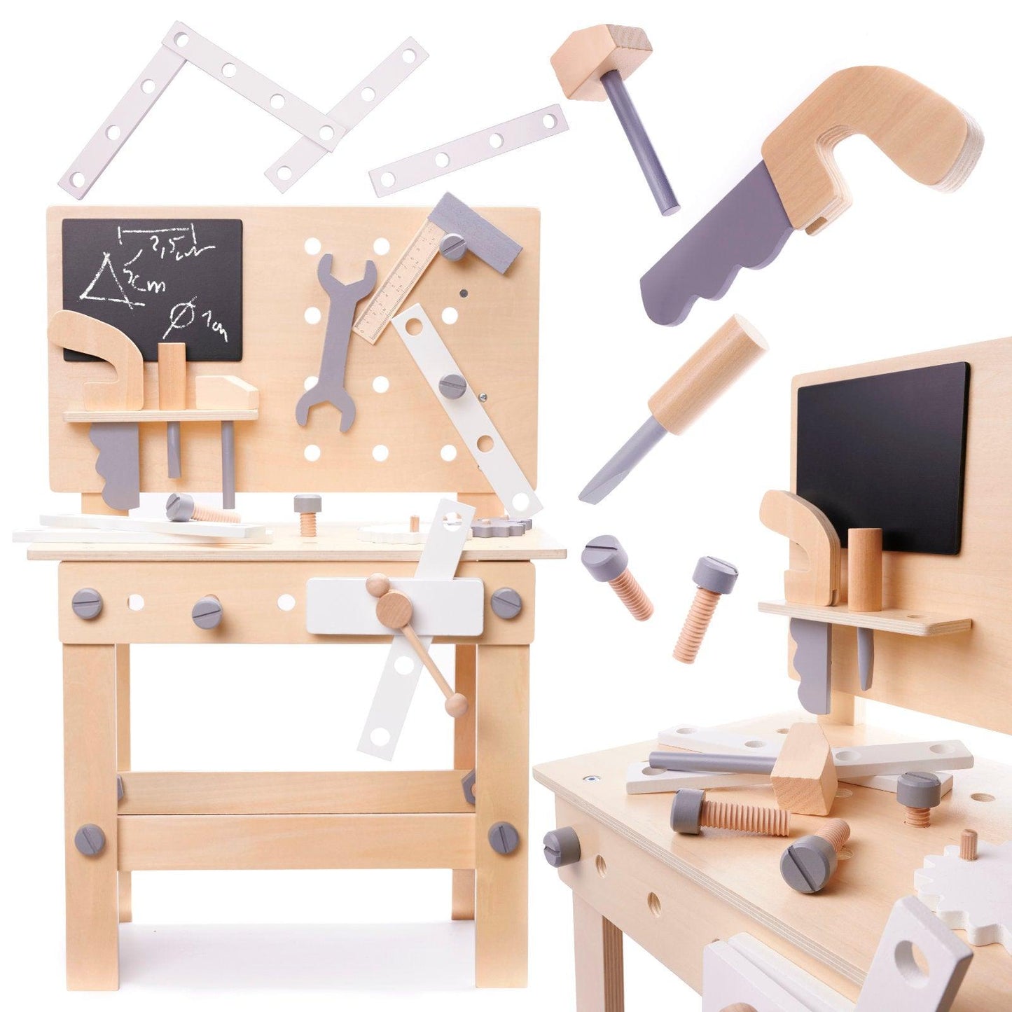 Dřevěná dílna DIY set s nářadím