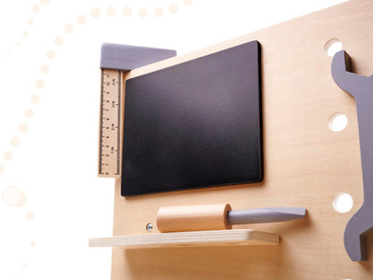 Dřevěná dílna DIY set s nářadím