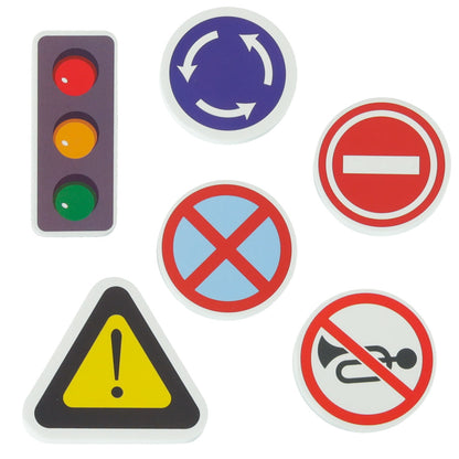 Vodní pěnová puzzle do vany – Ulice a autíčka (23 dílů)